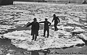 Ice floes in Istanbul. 2 March 1929. Photograph: Sender Beyoğlu